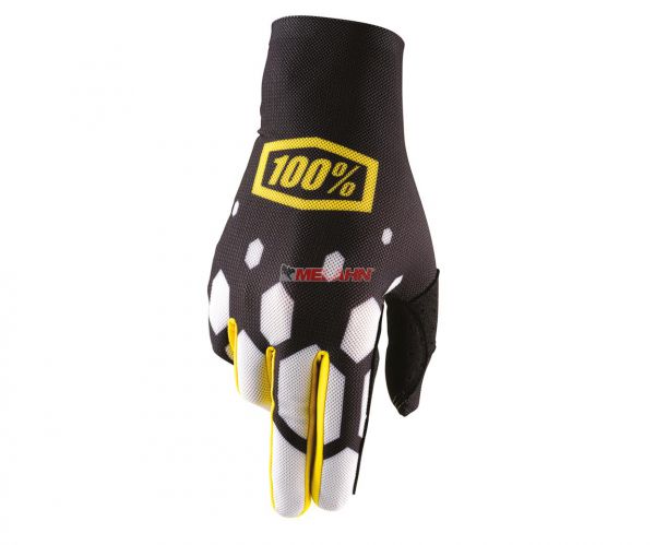 100% Handschuh: Celium, schwarz/weiß