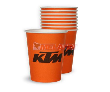 KTM Pappbecher (50 Stück), orange