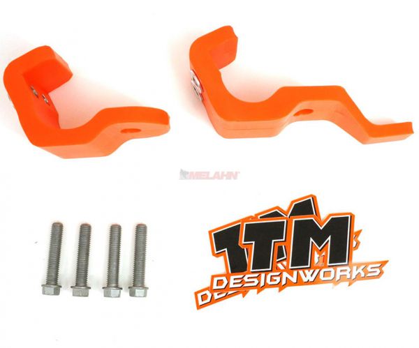 T.M. DESIGNWORKS Gabelfuß-Protektor (Paar) für KTM 16- / HUSQVARNA 16- / SHERCO 17-, orange