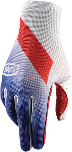 100% Handschuh: Celium,weiß/blau/rot