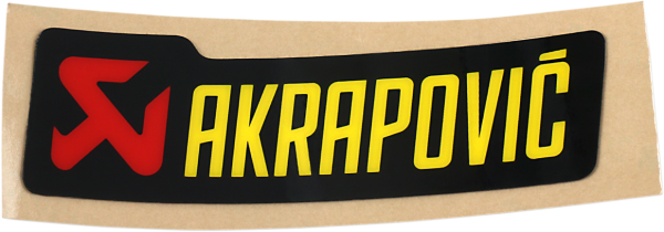 AKRAPOVIC Aufkleber: Street für Carbon-Endkappe schwarz/rot/gelb, 7x2cm