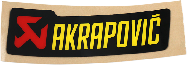 AKRAPOVIC Aufkleber: Street für Carbon-Endkappe schwarz/rot/gelb, 9x2,5cm