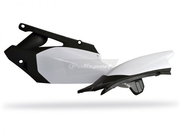 POLISPORT Seitenteile (Paar) YZF 450 10-13, weiß-schwarz