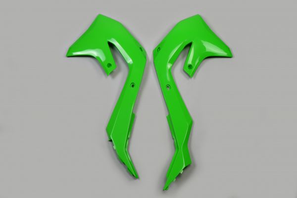 UFO Spoiler (Paar) Kühlerverkleidung für KAWASAKI KXF 250 2021-2024 / 2019-2023, grün