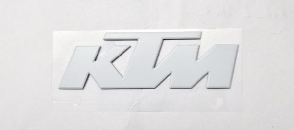 KTM 3D-Aufkleber (75x23mm), weiß, 1 Stück