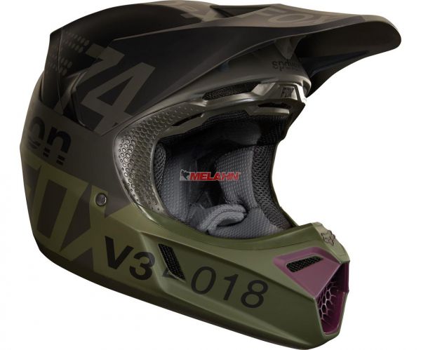 FOX Helm: V3 Draftr | | Zweirad Center Melahn GmbH Fox V1 SAYAK HELM Orange Grau Weiß Gelb Husqvarna Motorrad