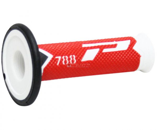 PROGRIP Griff (Paar): 788 Slim, weiß/rot/schwarz