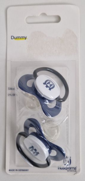 HUSQVARNA Schnuller (Paar), blau/weiß