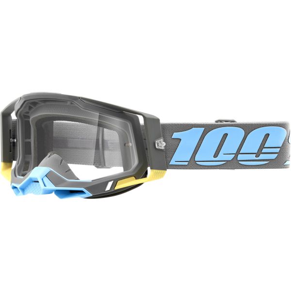 100% Brille: Racecraft 2 Trinidad, grau/hellblau, klares Glas