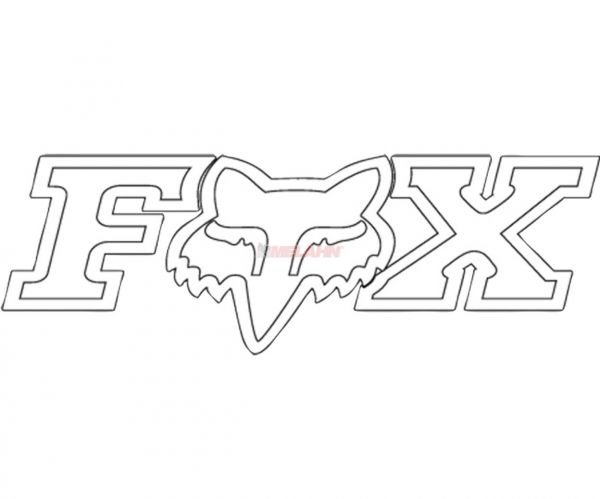 FOX TDC-Aufkleber: Corporate 19x7cm, weiß,