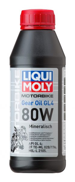 LIQUI MOLY Getriebeöl: Motorbike Gear Oil 80W, 500 ml