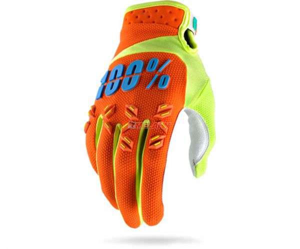 100% Handschuh: Airmatic, orange/neon-gelb