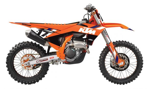 FACTORY EFFEX Tankdekor EVO 20 für KTM 65 SX 2016-2023, orange/weiß