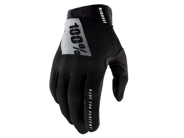 100% Handschuh: Ridefit , schwarz/grau