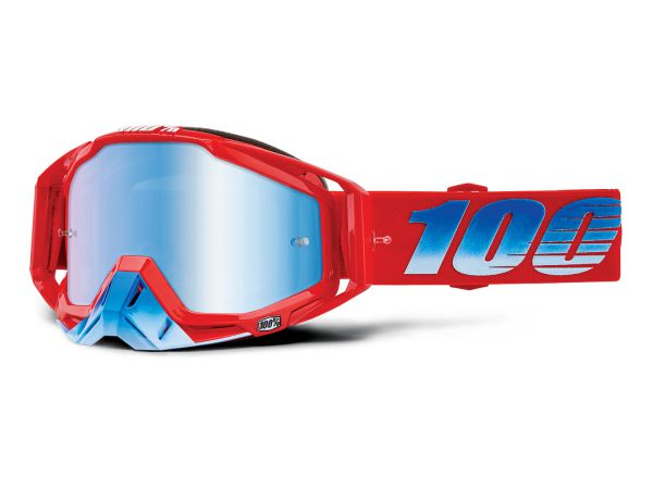 100% Brille: Racecraft Kuriakin, rot/blau blau verspiegel
