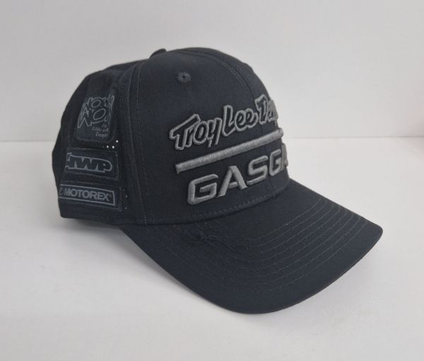 TROY LEE DESIGNS Snapback Cap: GasGas Team Curved, schwarz