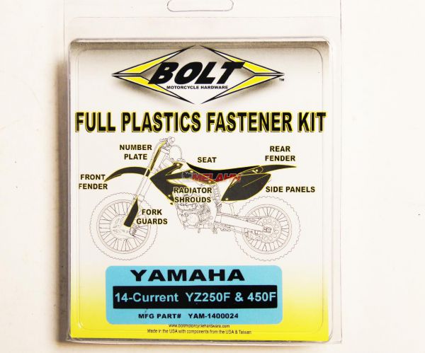 BOLT Schraubenkit Plastikteile für YAMAHA YZF 250 14-18 / 450 14-17