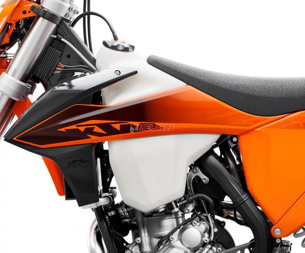 KTM Spoiler (Paar) mit Dekor EXC 2020, schwarz/orange