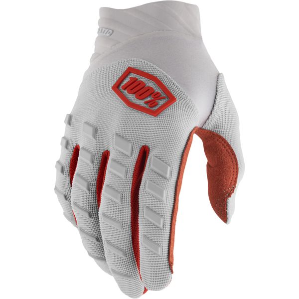 100% Handschuh: Airmatic , grau/rot