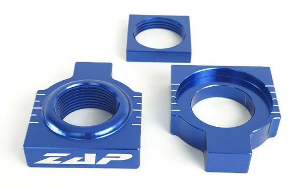ZAP Aluminium-Achsblöcke (Paar) für Husqvarna FC/TC 125-450 14- (25mm), blau