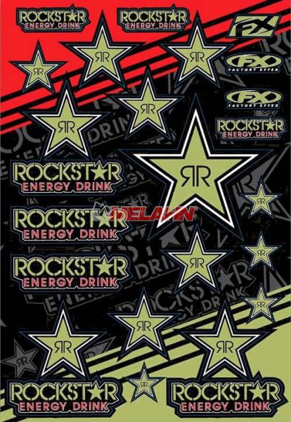 FACTORY EFFEX Aufkleberkit Rockstar: Energy, gold