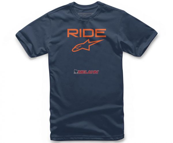 ALPINESTARS T-Shirt: Ride 2.0, navy/orange