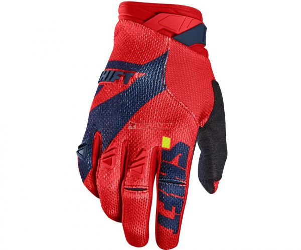 SHIFT Handschuh: 3Lack Pro, navy/rot