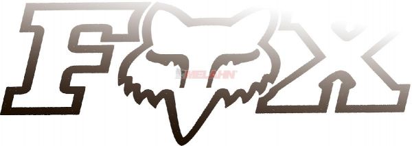 FOX TDC-Aufkleber: F-Head-X 25,5x9cm, chrom