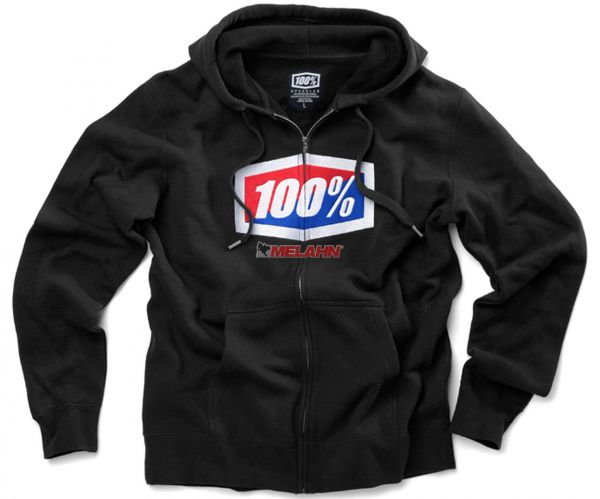 100% Zip-Hoody: Official, schwarz