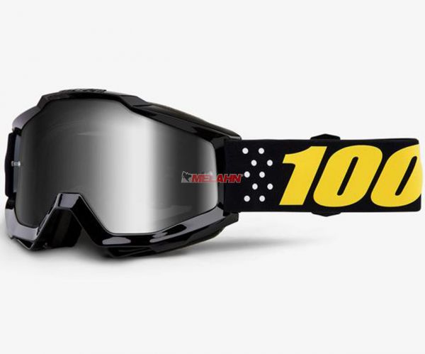 100% Kids Brille: Pistol, schwarz/gelb