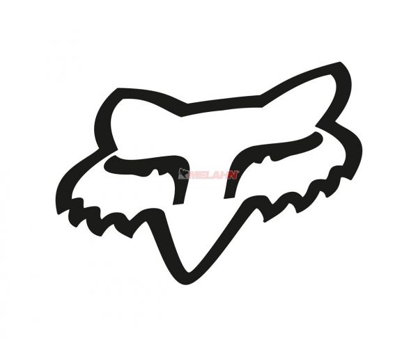 FOX TDC-Aufkleber: Head 25,5 cm, schwarz