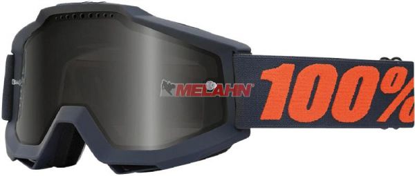 100% Brille: Accuri Sand Gunmetal, grau/orange
