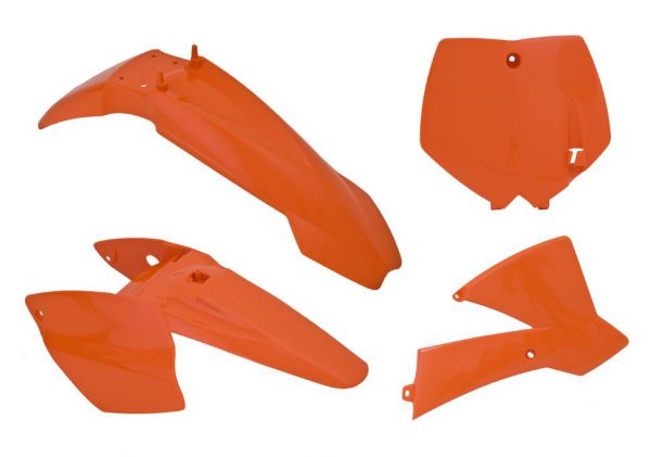 R-TECH Plastik-Kit für KTM 65 SX 02-08, 4-teilig, orange