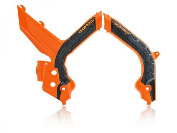 ACERBIS Rahmenschützer (Paar): X-Grip für KTM SX 2019-2022, orange/schwarz