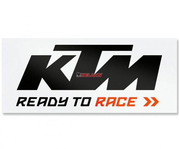 KTM Folien-Aufkleber Bus: Logo 115x46cm, schwarz/weiß
