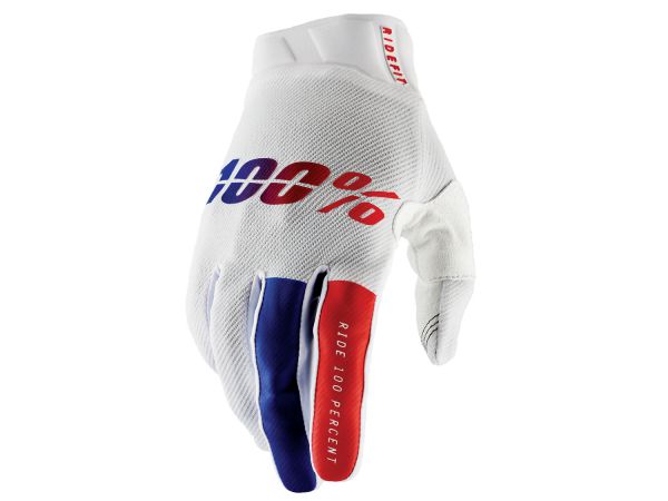 100% Handschuh: Ridefit , weiß