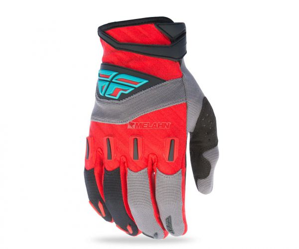 FLY Handschuh: F16, rot/schwarz/grau