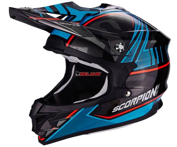 SCORPION Helm: VX-15 Evo Air Miramar, schwarz/blau