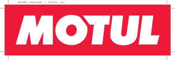 MOTUL Aufkleber 8x2,2cm, rot/weiß