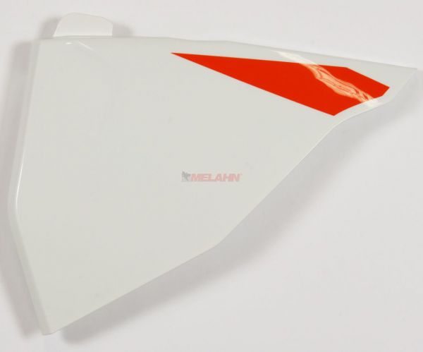 KTM Filterkastendeckel links mit Dekor SX 2019, weiß
