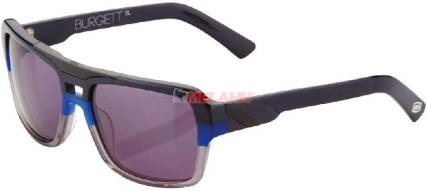 100% Sonnenbrille: Burgett, schwarz/blau/grau