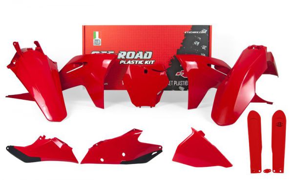 R-TECH Plastik-Kit für GasGas MC 125-450 2021-2023, 7-teilig, rot