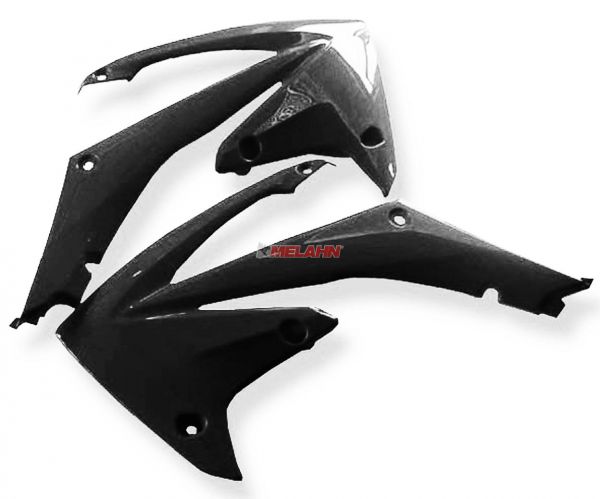 POLISPORT Spoiler (Paar) Kühlerverkleidung, CRF 250 04-09, schwarz