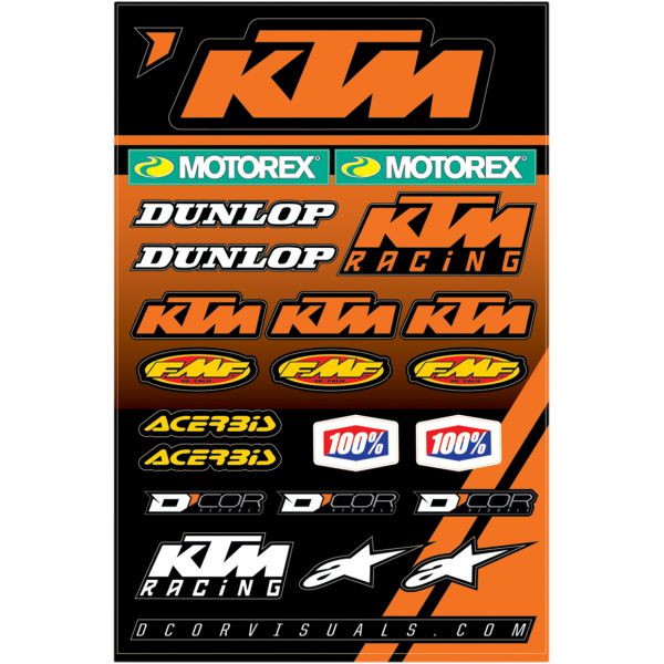 DCOR Sponsor Aufkleber-Kit (46x30cm): KTM Racing, 24-teilig