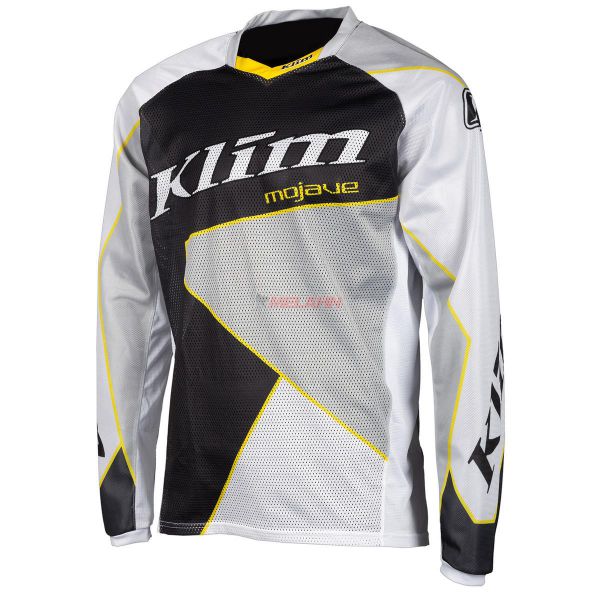 KLIM Jersey: Mojave, weiß/schwarz/grau/gelb