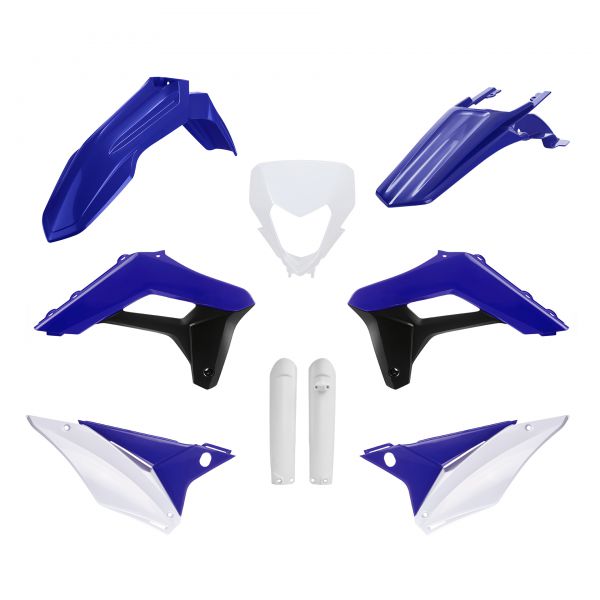 POLISPORT Plastik-Kit Full für SHERCO 125-500 SE/SEF 2024, blau/weiß