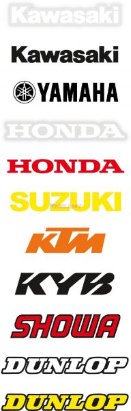 FX Aufkleber für Gabel oder Schwinge (Paar), Honda weiß