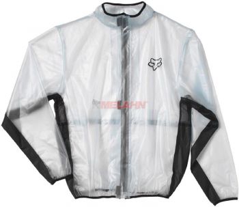 FOX Regenjacke: Fluid, klar/schwarz, Größe M FOX Regenjacke: Fluid, klar/schwarz, Größe M