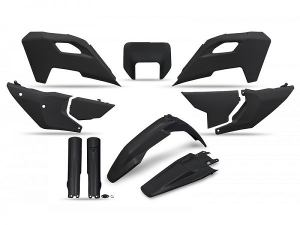 UFO Plastik-Kit Full kompatibel für HUSQVARNA FE/TE 150-501 2024-2025, schwarz