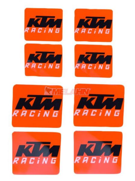 KTM Nabenaufkleber KTM Racing (8 Stück), orange